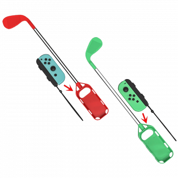 Nintendo Golf palice za Nintendo Switch,Super Mario,par,crvena/zelena - Golf Grips For Nintendo Switch, set