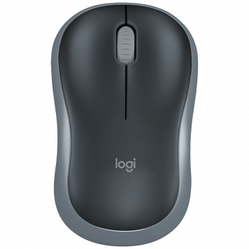 Logitech Miš bežični, 2.4 GHz, 1000 dpi, USB nano, Gray - M185