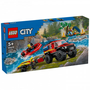 Lego Vatrogasno vozilo 4x4 sa spasilačkim čamcem,LEGO City - Vatrogasno vozilo sa čamcem