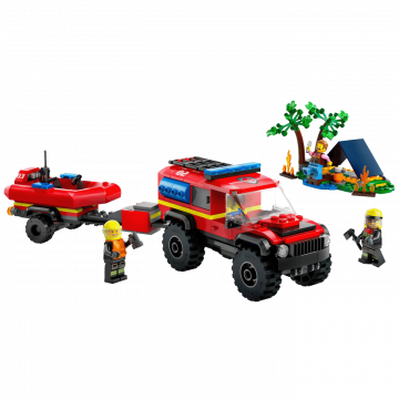 Lego Vatrogasno vozilo 4x4 sa spasilačkim čamcem,LEGO City - Vatrogasno vozilo sa čamcem
