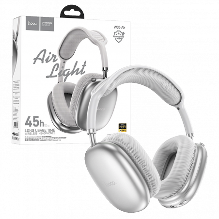 hoco. Slušalice bežične sa mikrofonom, Bluetooth, srebrena - W35 Air Triumph Silver