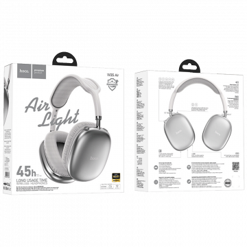 hoco. Slušalice bežične sa mikrofonom, Bluetooth, srebrena - W35 Air Triumph Silver