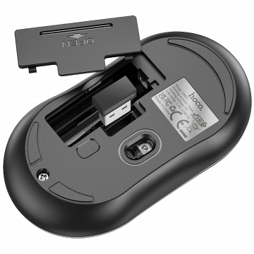 hoco. Miš bežični, optički, 1600 dpi, 2.4 GHz, USB nano - GM21 Platinum Black/Yellow