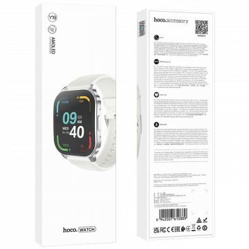 hoco. Pametni sat, 1.96", AMOLED zaslon, Bluetooth, IP68 - Y19 Silver