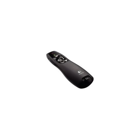 Logitech R400 bežični prezenter, crni, laser pokazivač, 5 tipki