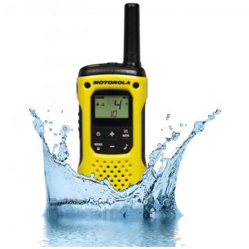Motorola Walkie Talkie, domet 10 km, 16 kanala, žuto/crna - TLKR T92