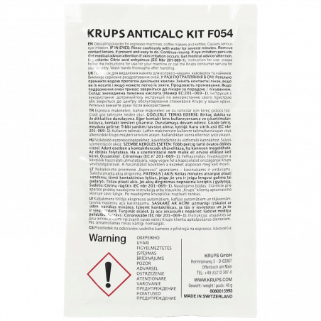 Krups Prah za čišćenje kamenca - F054001A