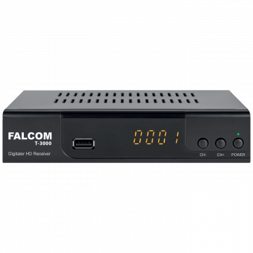 Falcom Prijemnik zemaljski, DVB-T/T2, HEVC, HDMI, USB - T-3000