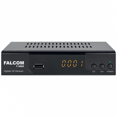 Falcom Prijemnik zemaljski, DVB-T/T2, HEVC, HDMI, USB - T-3000