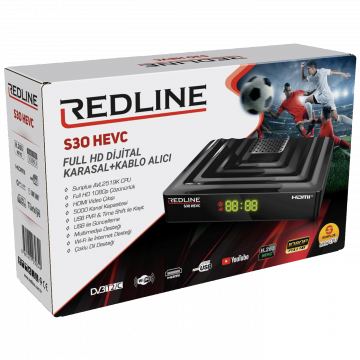 REDLINE Prijemnik zemaljski, DVB-T2/C, Full HD, H.265/HEVC, WiFi - S30 HEVC