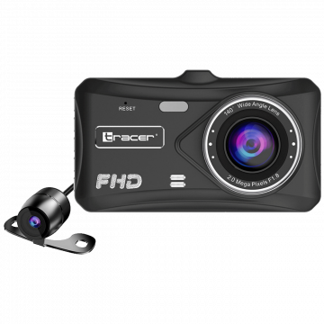 Tracer Auto kamera, 2x 2 Mpx, 4" LCD, FullHD, microSD, G-senzor - 4TS FHD CRUX DASH CAM