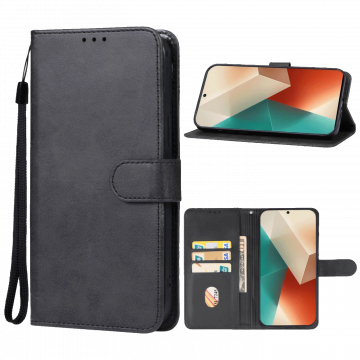 NN-Su Futrola preklopna za Redmi Note 13, koža, crna  - Redmi Note 13 5G Phone Case(Black)