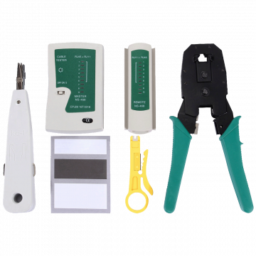 NN-Su Alat za motažu LAN i telefonskih konektora, set - 5in1 RJ45/RJ11/Cat5/Cat6 Tools