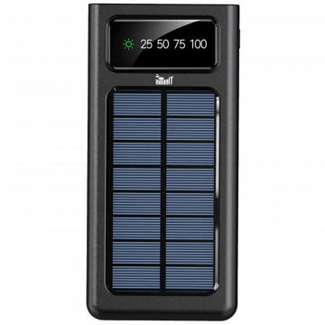 MeanIT Punjač prijenosni za mobitele + svjetiljka,solarni, 10000mAh - P1