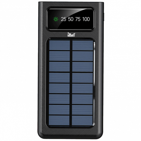 MeanIT Punjač prijenosni za mobitele + svjetiljka,solarni, 10000mAh - P1