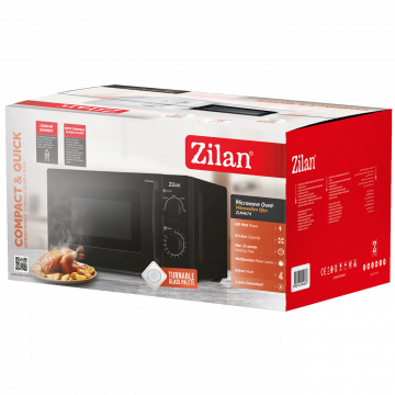 Zilan Mikrovalna pećnica, 600 W, zapremina 20 l,crna - ZLN4674