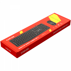CANYON SET-1 žičani set tastature i miša, AD raspored, USB, crna