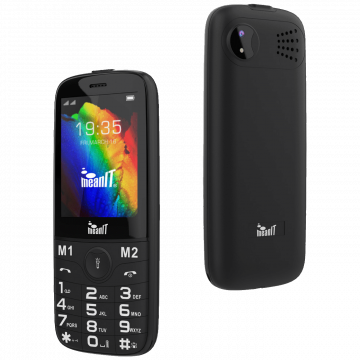 MeanIT Telefon mobilni, 2.8" ekran, Dual SIM, Led svjetiljka - SENIOR 20, Crni