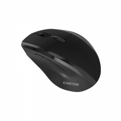 CANYON OnClick 17 bežični miš, ergonomski, 6 tipki, 1600 DPI, crni