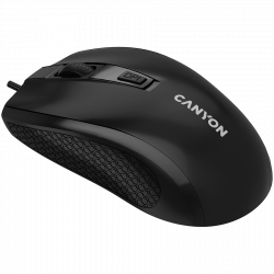 CANYON M-4 žičani miš, crni, optički, 1600 DPI, USB