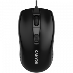 CANYON M-4 žičani miš, crni, optički, 1600 DPI, USB