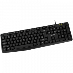 CANYON KB-1 EN/AD žična tastatura, crna, USB, 104 tipke