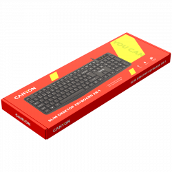 CANYON KB-1 EN/AD žična tastatura, crna, USB, 104 tipke