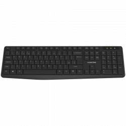 CANYON KB-W01 bežična tastatura, crna, USB prijemnik, 105 tipki