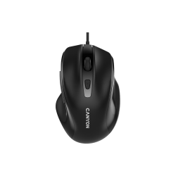 CANYON M-6 žičani miš, crni, ergonomski, optički, 1600 DPI