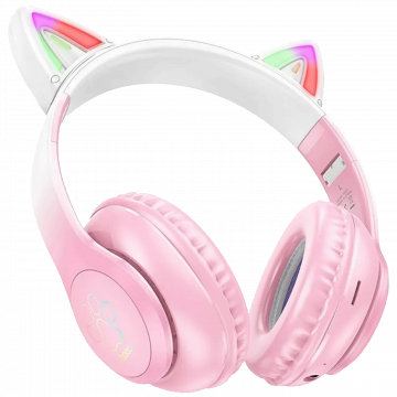 hoco. Slušalice bežične sa mikrofonom, Bluetooth - W42 Cat Ears, Cherry Blossom