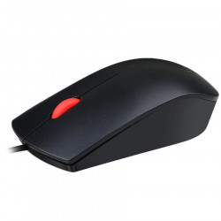 Lenovo Essential USB miš, žičani optički miš, crna, 1600 dpi