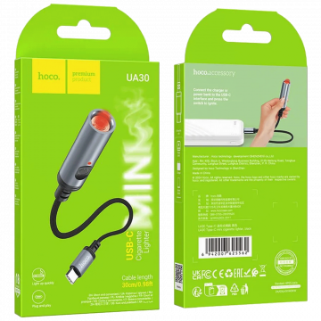 hoco. Upaljač sa USB type C kabelom - UA30 type C