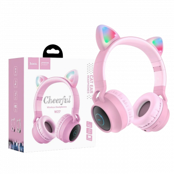 hoco. Slušalice bežične, Bluetooth - W27 Cat Ear Pink