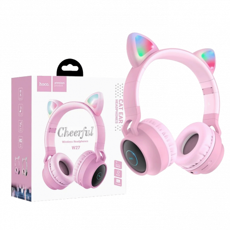 hoco. Slušalice bežične, Bluetooth - W27 Cat Ear Pink