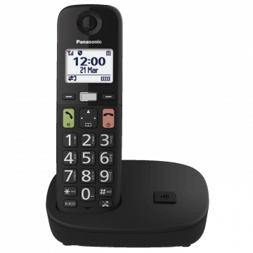Panasonic Telefon bežični, DECT/GAP, 1.8" display, crna boja - KX-TGU110FXB
