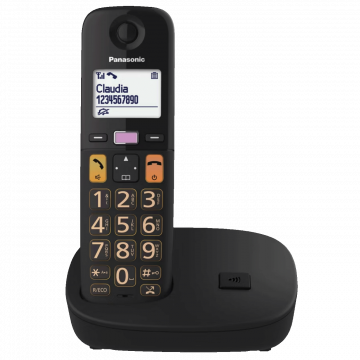 Panasonic Telefon bežični, DECT/GAP, 1.8" display, crna boja - KX-TGU110FXB