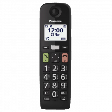 Panasonic Telefon bežični, DECT/GAP, 1.8" display, crna boja - KX-TGU110FXB