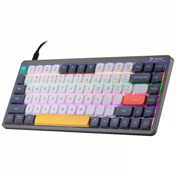 Tracer Tastatura sa osvjetljenjem, USB/BT/WiFi, gaming, mehanička - FINA 84 Grey