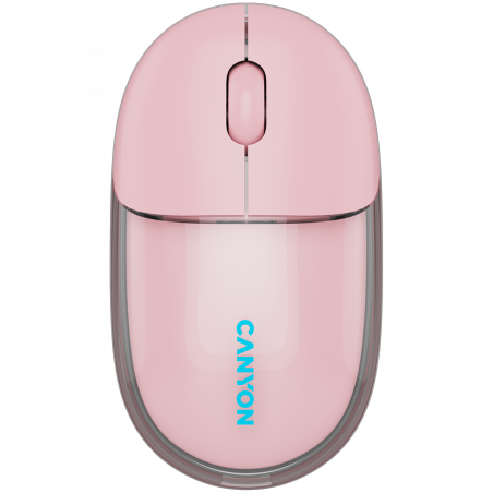 CANYON OnClick 24 bežični miš, Bluetooth i 2.4 GHz, 1200 dpi, roze