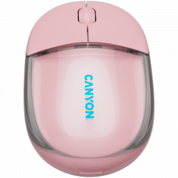 CANYON OnClick 24 bežični miš, Bluetooth i 2.4 GHz, 1200 dpi, roze