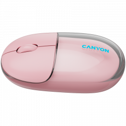 CANYON OnClick 24 bežični miš, Bluetooth i 2.4 GHz, 1200 dpi, roze