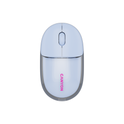 CANYON OnClick 24 BT/Wireless bežični miš, prozirni/plavi, 1200 dpi