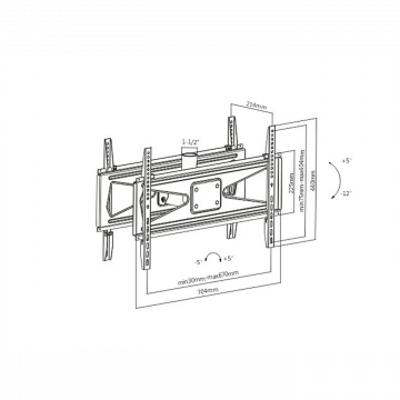 Maclean Nosač stropni za 2 TV-a, 23"-70", 50kg - MC-703