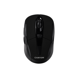 CANYON MSO-W6 bežični miš, crni, optički, 1600 dpi, 2.4 GHz