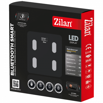 Zilan Pametna vaga, tjelesna, do 180 kg, LED zaslon, Bluetooth - ZLN8980
