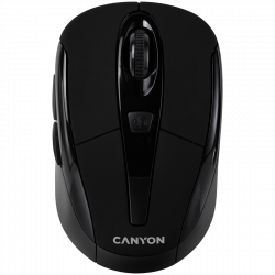 CANYON MSO-W6 bežični miš, crni, optički, 1600 dpi, 2.4 GHz