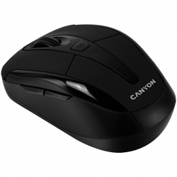 CANYON MSO-W6 bežični miš, crni, optički, 1600 dpi, 2.4 GHz