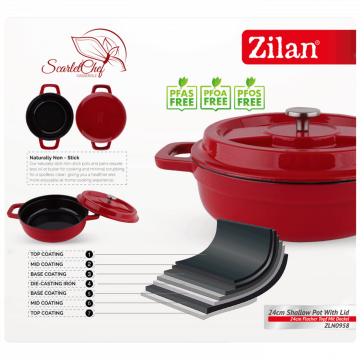 Zilan Kaserola sa poklopcem, 24 cm - ZLN0958