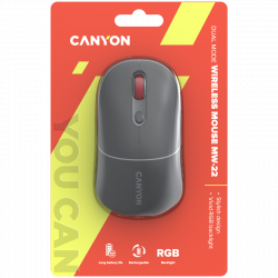 CANYON MW-22 2in1 Bluetooth i bežični miš, tamno sivi, optički, 1600 dpi