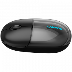 CANYON OnClick 24 BT/Wireless bežični miš, prozirno-crni, optički, 1200 dpi